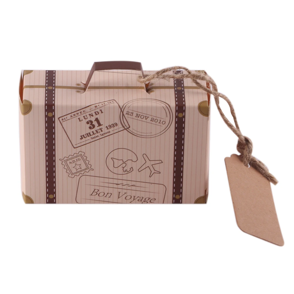 10 шт. чемодан коробки для конфет путешествий сделай сам стильная бумажная