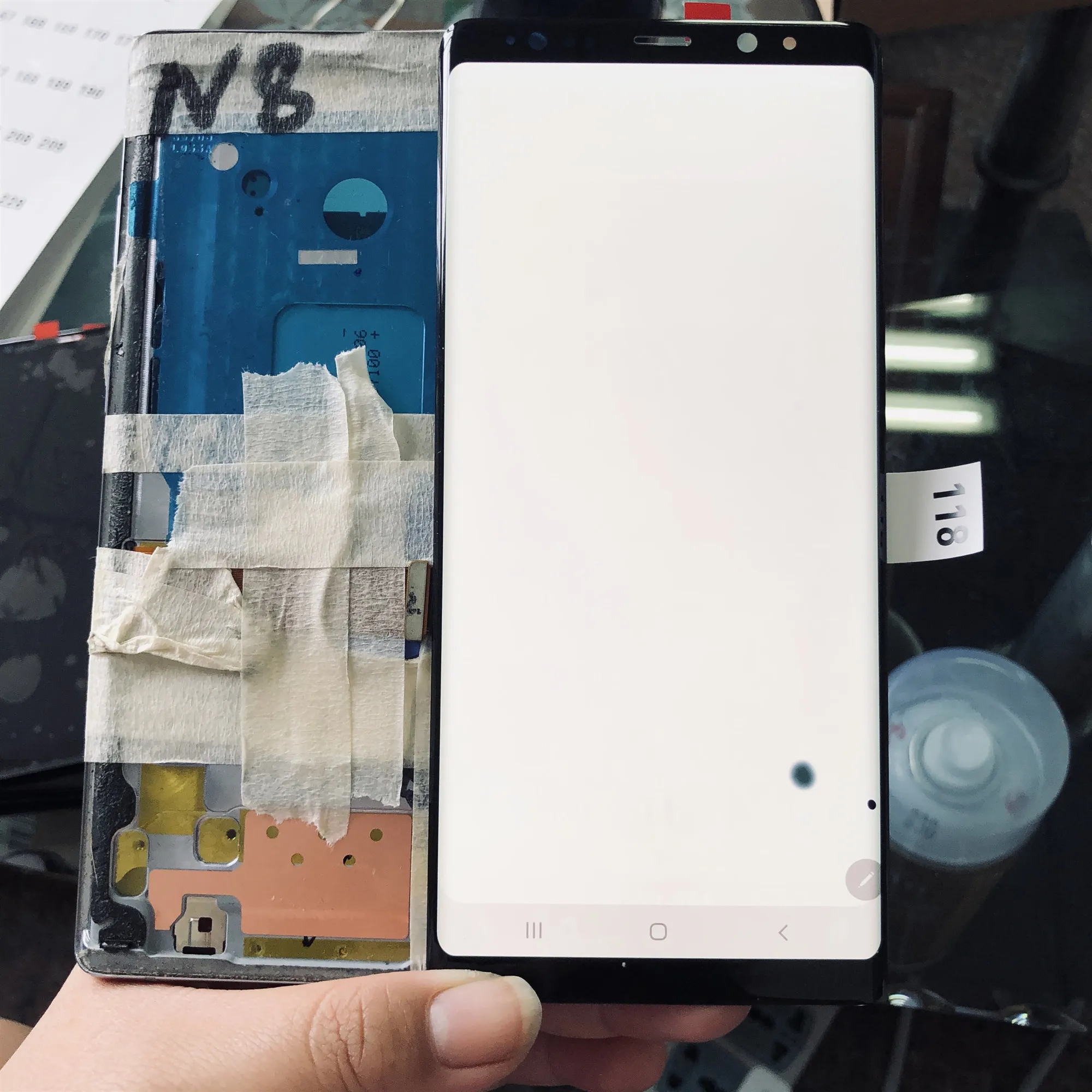 

Original AMOLED LCD For SAMSUNG Galaxy NOTE 8 LCD N950 No Frame Touch Screen Replacement Parts Dead Pixels or Burn Shadow