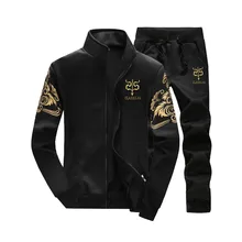 Мужская спортивная одежда с капюшоном, комплект из 2 предметов, осенний спортивный костюм, мужской спортивный костюм для фитнеса, толстовка с воротником-стойкой+ штаны, комплекты