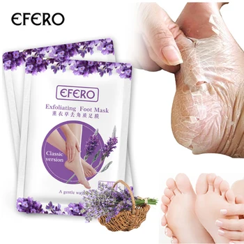 

6pc=3pair Exfoliating Foot Mask Pedicure Socks Exfoliation for Feet Mask Remove Dead Skin Heels Foot Peeling Mask for Legs efero