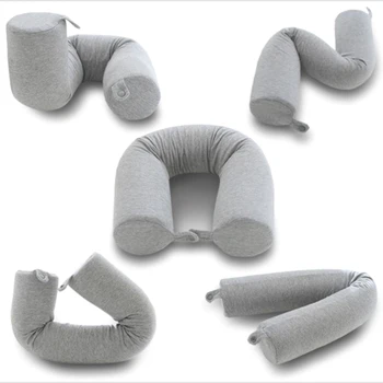 

U-Shape Travel Pillow for Airplane Memory Foam Neck Pillow Travel Accessories 2Colors Comfortable Pillows for Sleep Home Textile