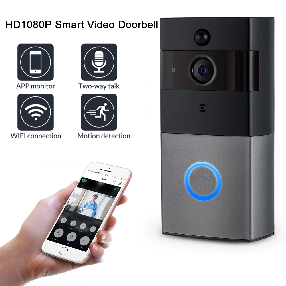 Беспроводной смарт видеодомофон KERUI IP08 Wi Fi 1080P|Дверной звонок| |