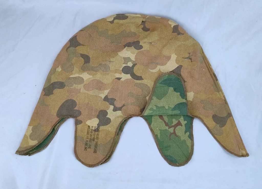 tomwang2012.Vintage VIETNAM WAR US MITCHELL camouflage REVERSIBLE HELMET COVER military helmet netting