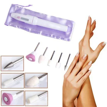 

Nail File Electric Portable Simple Functional Nail Shop Household Pedicure Nail Tool Nail Drill for with 5 Bits