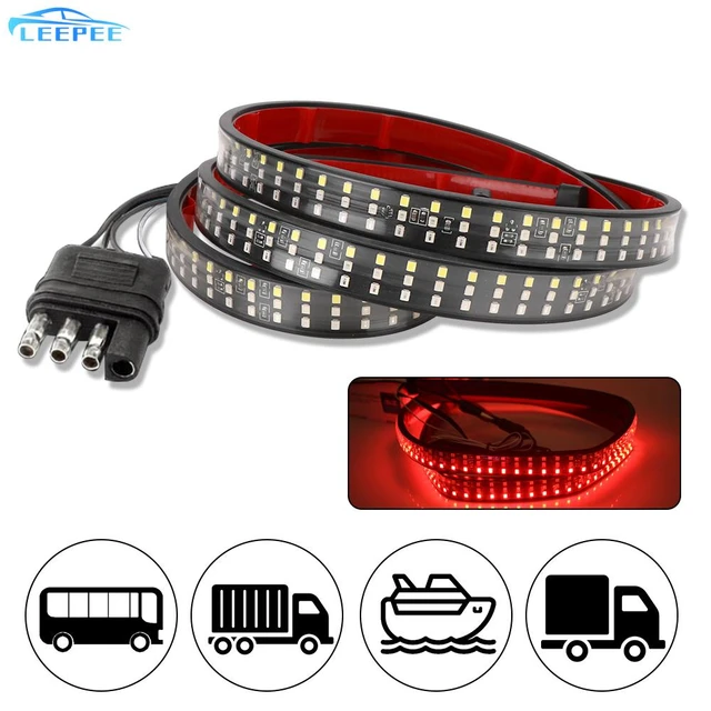 Feux de Stop clignotants 12V 4 broches, 3 couleurs, accessoires pour  remorque de camion, 60 pouces, 1.5m, bande LED, feux de clignotant arrière  - AliExpress