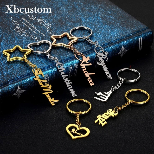 Personnalisé en acier inoxydable nom personnalisé porte-clés porte-clés  Llavero Personalizado Hombre porte-clés pour hommes femmes cadeau Chaveiro  - AliExpress