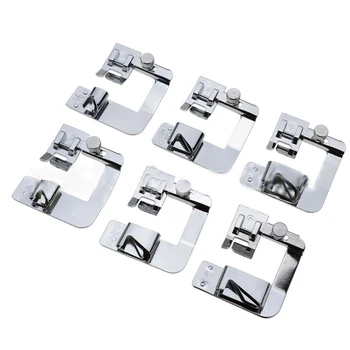

1pc Domestic Sewing Machine Foot Presser Rolled Hem Foot Selvage Crimping Presser Household Sewing Machine Accessories Practical