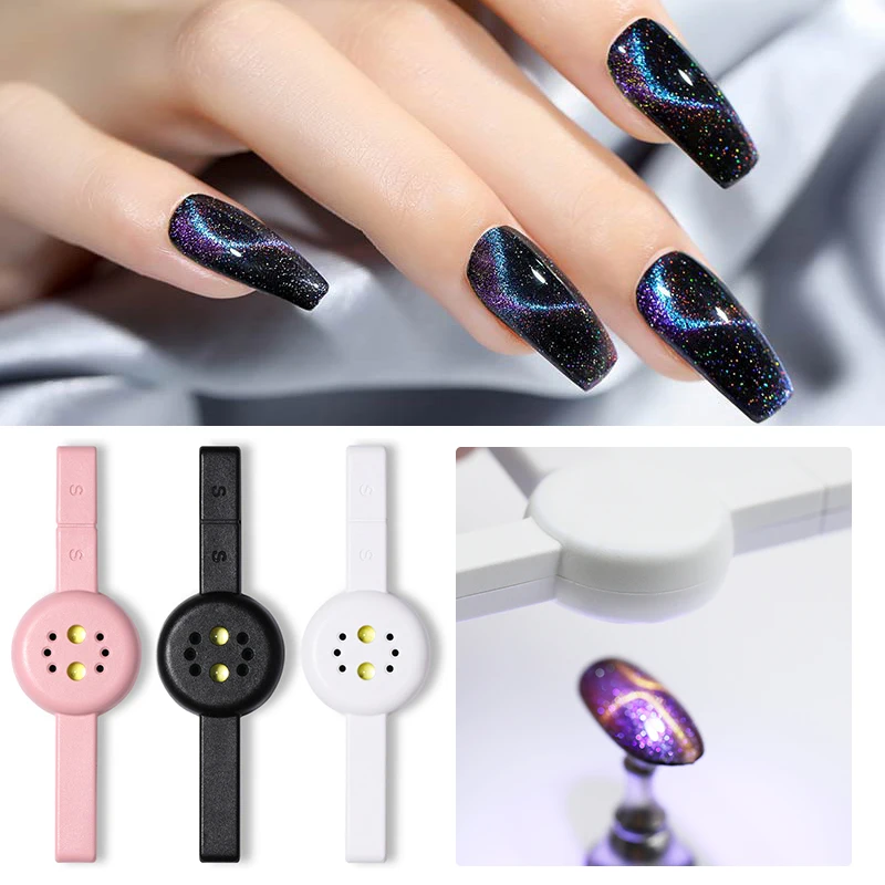 

3W Magnetic UV Lamp Two-in-one Pink Black White USB Cable Mini Curing Tools Colorful 5D Cat Eye Nail Art Gel Polish Tool
