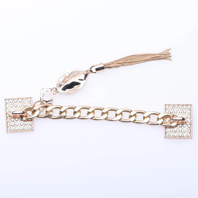 1 Pcs New Designer Chain Shoe Charms Croc Accessories Metal Charm Decoration for Croc Clog Shoes Pendant Buckle for Girl Gift r6663