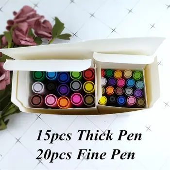 

35pcs Acrylic Permanent Paint Marker Pen for Ceramic Rock Glass Porcelain Mug