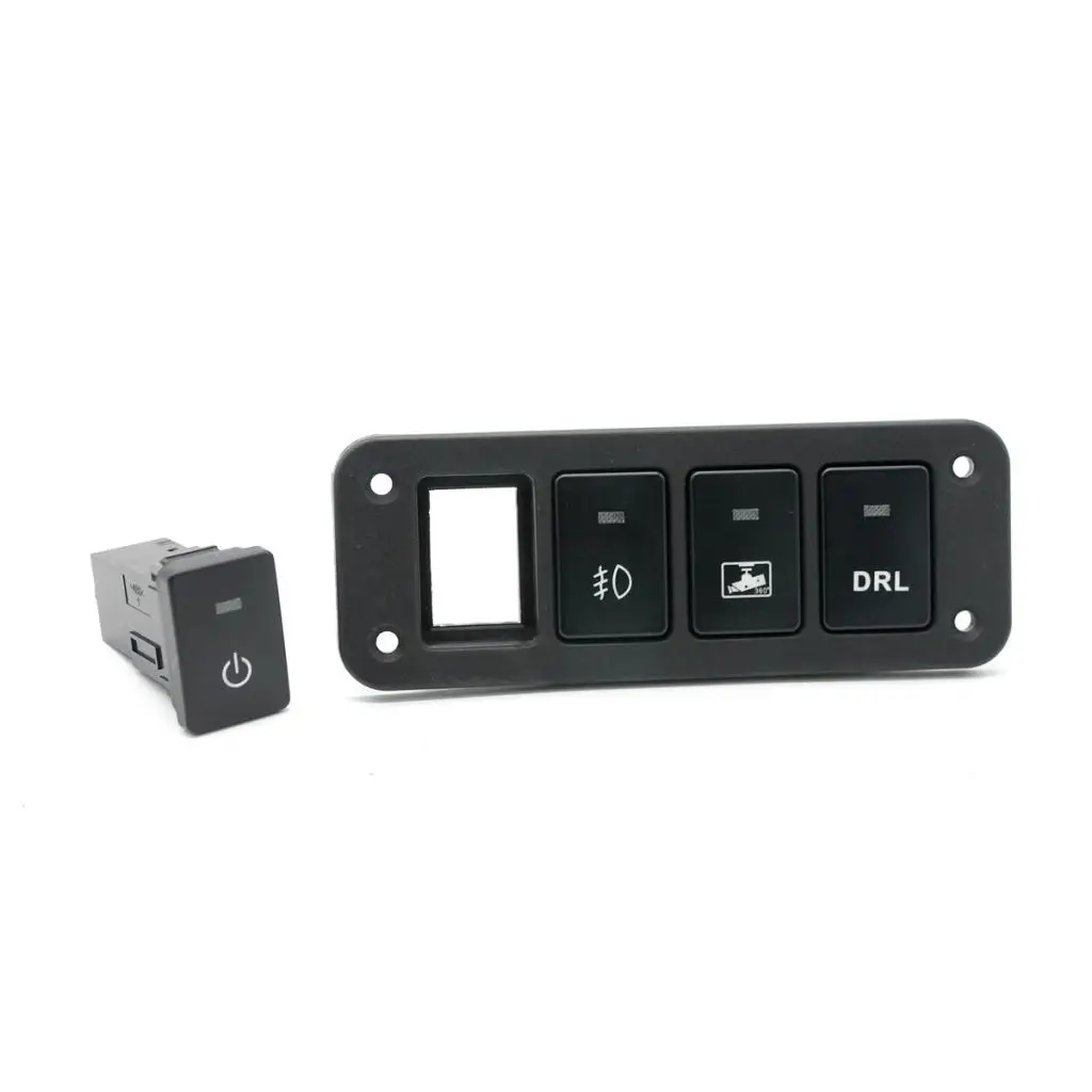4 Gang Fog DRL Light Switch With White Light Panel For Toyota