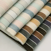 Ширина 150 см прямые продажи с фабрики Трехцветная полосатая скатерть синель тканый диван материал занавеса новая окрашенная жаккардовая ткань