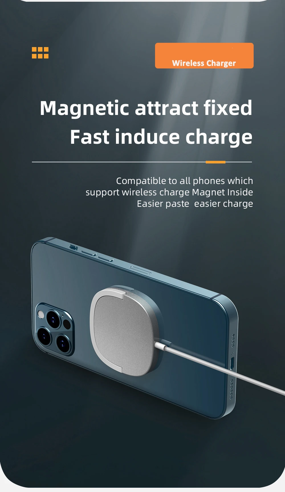 Apple 15W MagSafe Wireless Chargers Fast Charging Type C For 13 12 11 Pro Max Mini 8 Plus XR X XS Max SE Phone Charger Original apple charging station