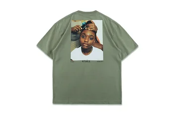 

2020ss FOG Style Oversized T-SHIRT Men Women Basic Tops Tees Portrait Printed Loose Fit Short Sleeve Cotton T-Shirt