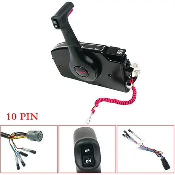 

Outboard Control Box for Mercury Engine Marine Boat Remote 10 Pin Pull With Trim Tilt Side Mount 881170A10