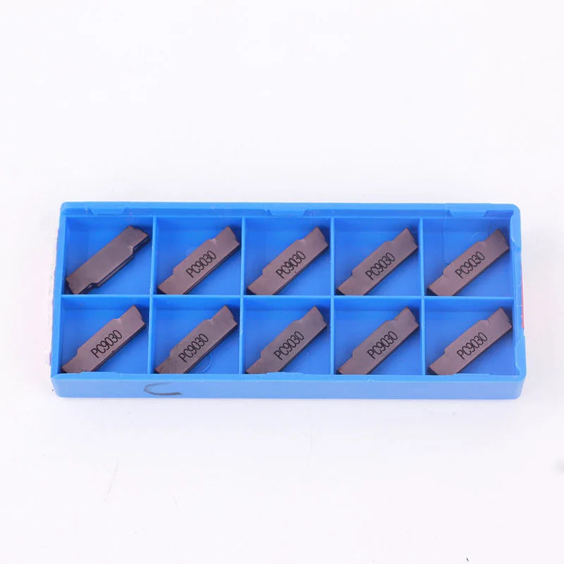 

10PCS MGMN300-M PC9030 3mm Carbide Insert For MGEHR/MGIVR Grooving Cut-off Tool