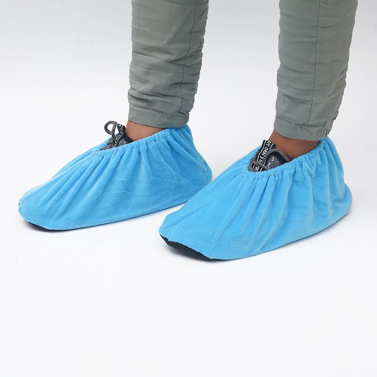 

Household Lazy Foot Covers Reusable Thickened Dust-Proof Non-Slip Protection House Cleaner Embroidered Shoe Covers 7 Colors