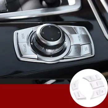 

For BMW 5 series f102011-2016 ABS multimedia panel button cover interior button sticker car styling auto accessories