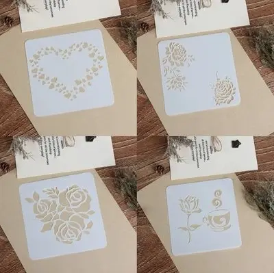 Theme Lace Handmade Diy Personalized Painting Drawing Hollow Template Spray Version Of The Shadow Paint Learning Unisex