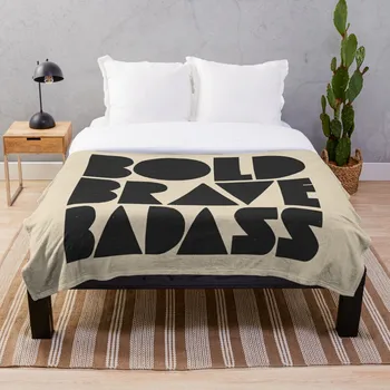

Bold Brave Badass Throw Blanket Soft Sherpa Blanket Bed Sheet Single Knee Blanket Office Nap Blanket
