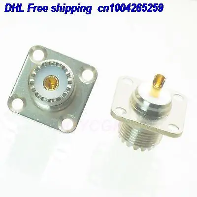 DHL 100 шт. SO239 разъем UHF jack фланец припой чашки deck mount F радио разъем 22ds