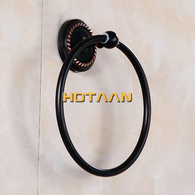 HOT SELLING, ., Bathroom towel holder, solid brass Wall-Mounted Round antique brass Towel Ring ,YT-12291-H