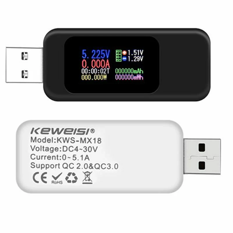 Набор контактов для тестирования 10 в 1 ЖК-дисплей USB Напряжение тестер Портативный вольтметр детектор Портативный оборудование