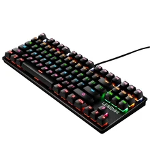 Mechanical Keyboard 87 Keys PC Gamer Wired USB Keyboards Blue Axis Switch RGB Gaming Competitive Computer Professional Keyboard