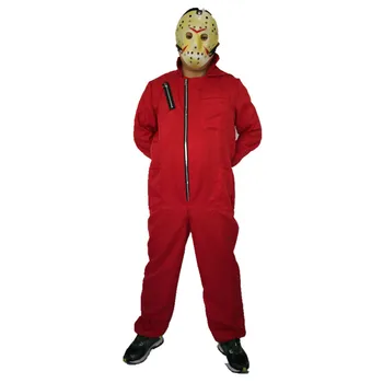 

Jason Voorhees Friday The 13th Horror Hockey Mask Costume Salvador Dali The House of Paper La Casa De Papel Cosplay Costume