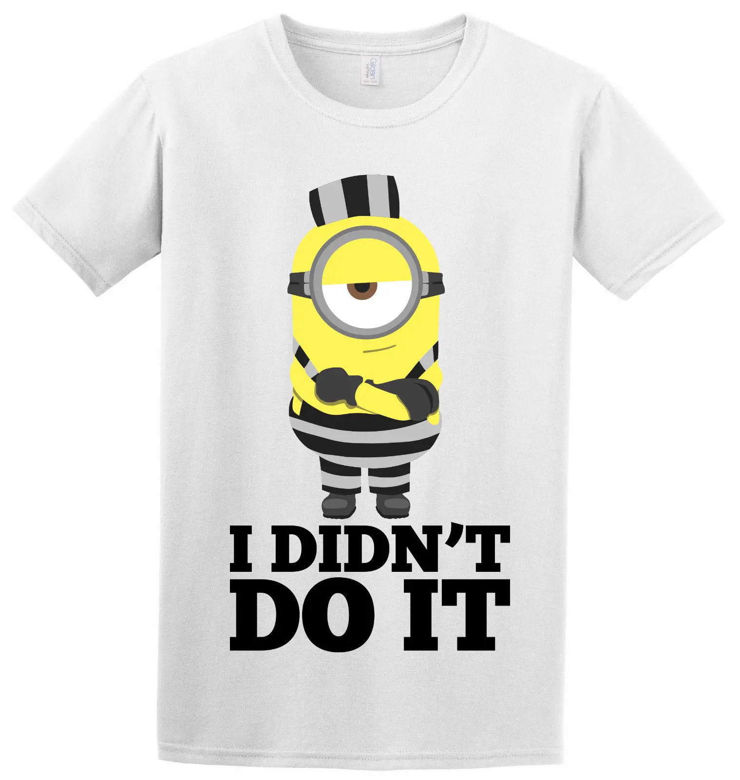 &quot I Didn't Do It Funny Minions Prison Jail 3 Kids Adult Inspired T-Shirt custom printed tshirt 2019 fashion t shirt | Мужская