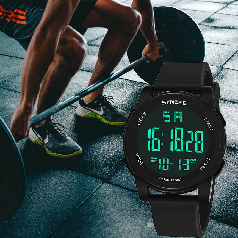 

SYNOKE New Men Classic Digital Watches Sports Waterproof LED Display Watch Military Male Wrist Watches Relogio Masculino