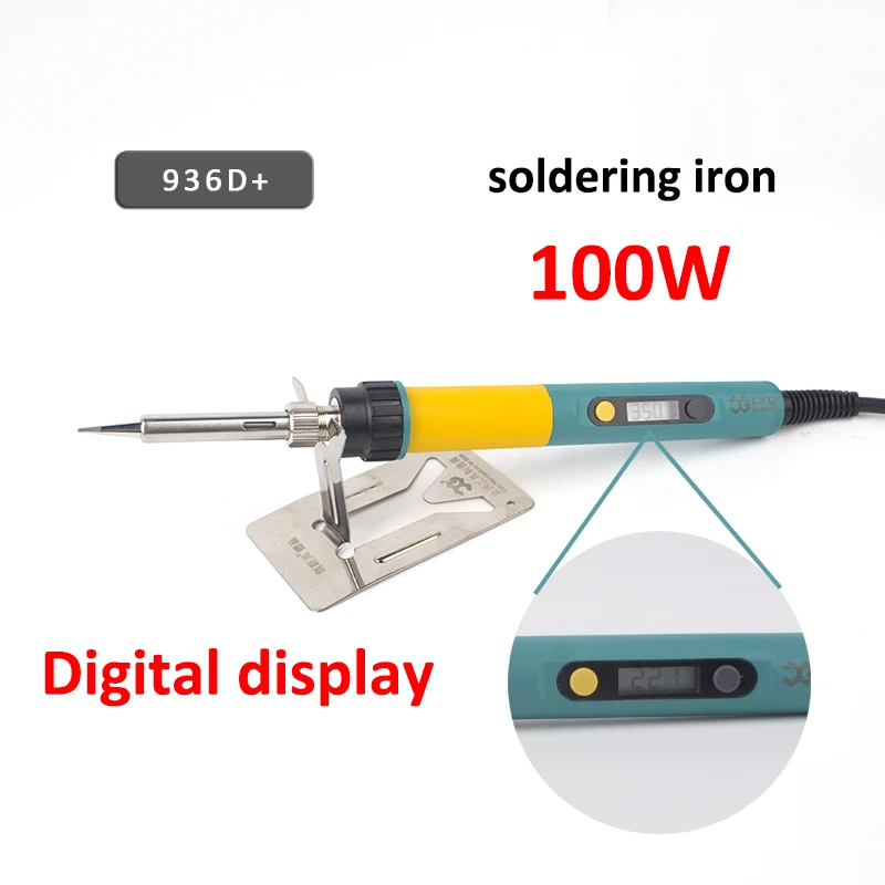 Обновленный Электрический паяльник CXG 100 Вт Светодиодная паяльная станция с регулируемой температурой и внутренним нагревом+ Подсветка 936D
