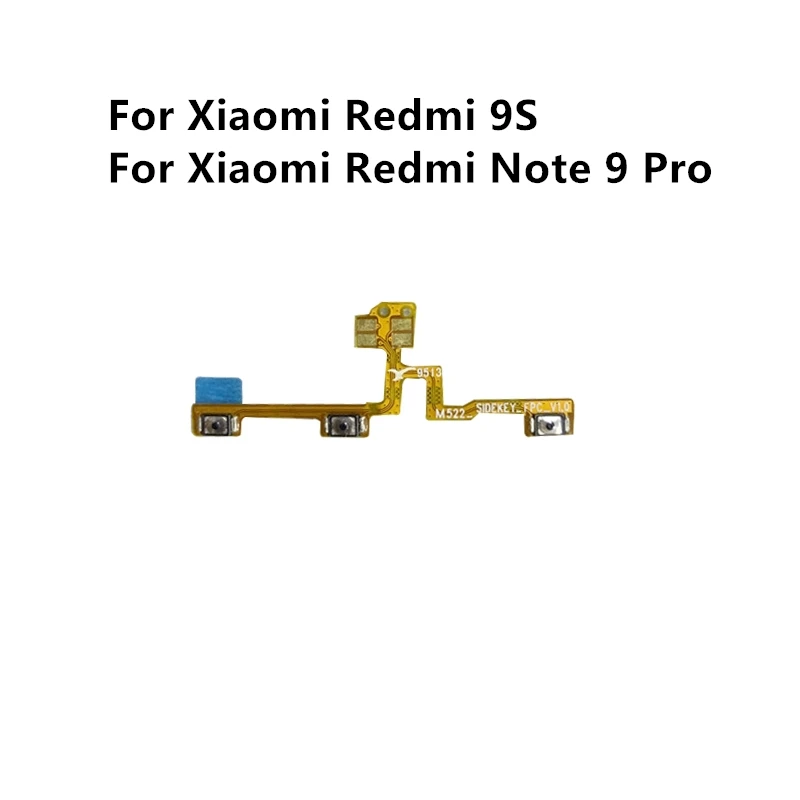 Гибкий кабель для Xiaomi Redmi Note 9s с боковым нажатием кнопки включения выключения