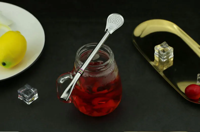 304 фильтр из нержавеющей стали xi guan shao креативный кофе Yerba mate соломенная ложка из нержавеющей стали