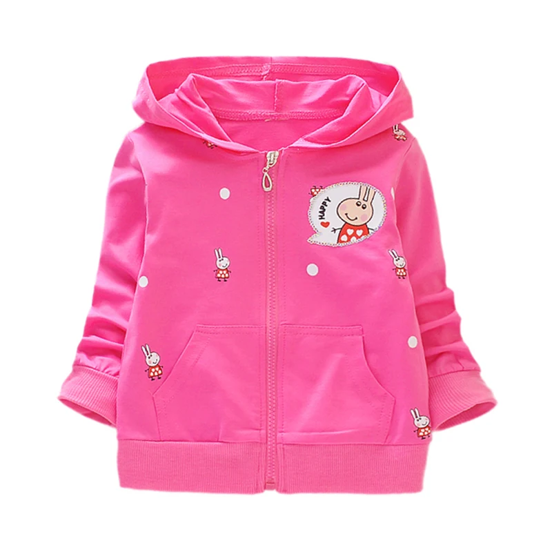  Kids Jacket Coat Spring Autumn Children's Hooded Hoodie Baby Girls Clothes Girl Tops Zipper Outwear