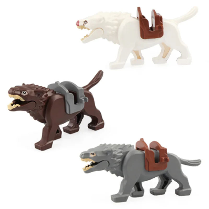 

Building Blocks Warhorse Fit lego Hobbit Rings Without Minifigures War Wolf Weapon knight Accessories toys