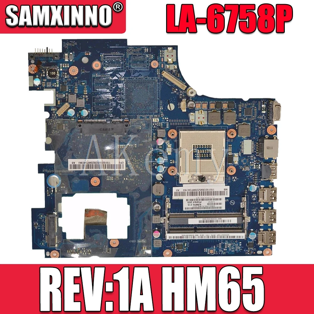 G770 Y770 LA-6758P REV: 1A материнская плата для For Lenovo IdeaPad ноутбука HM65 DDR3 Материнская |