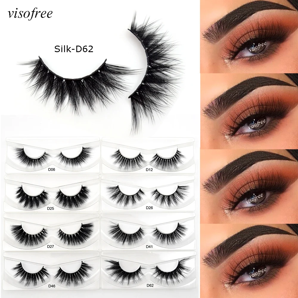 

Visofree 3D Mink Lashes Thick HandMade Full Strip Lashes Cruelty Free silk Lashes False Eyelashes Makeup Faux Mink Eyelashes