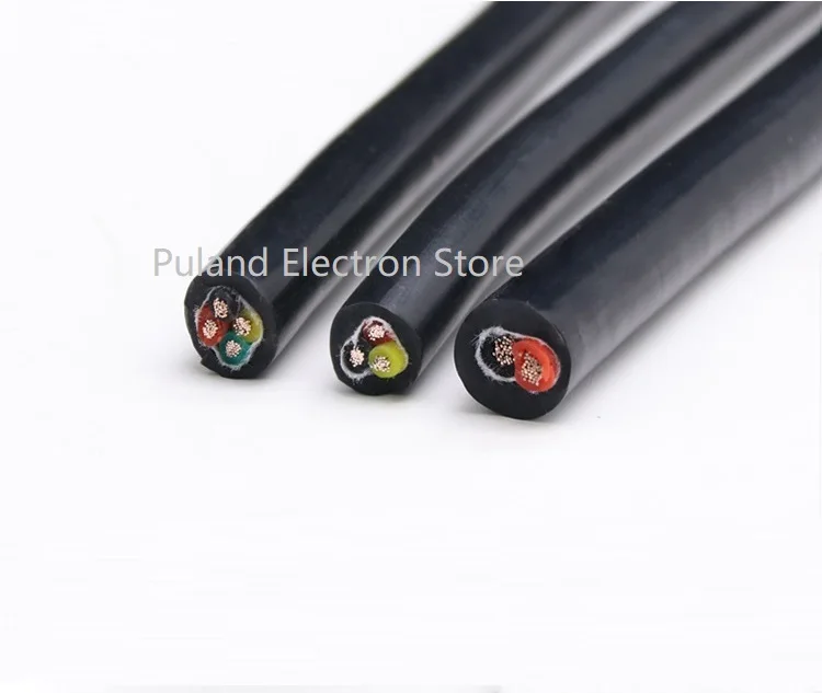 Квадратная 1,5 мм ультра мягкая оболочка провода 2 3 4 жильный силиконовый резиновый кабель изолированный гибкий медный высокой температуры линия питания черный