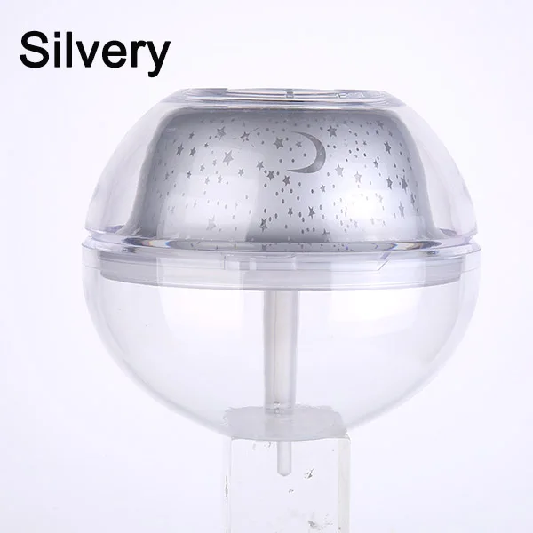 silvery SaengQ увлажнитель воздуха ночной Светильник USB увлажнитель с красочным Светодиодный светильник s бесшумный распылитель арома-диффузор для дома - Цвет: silvery