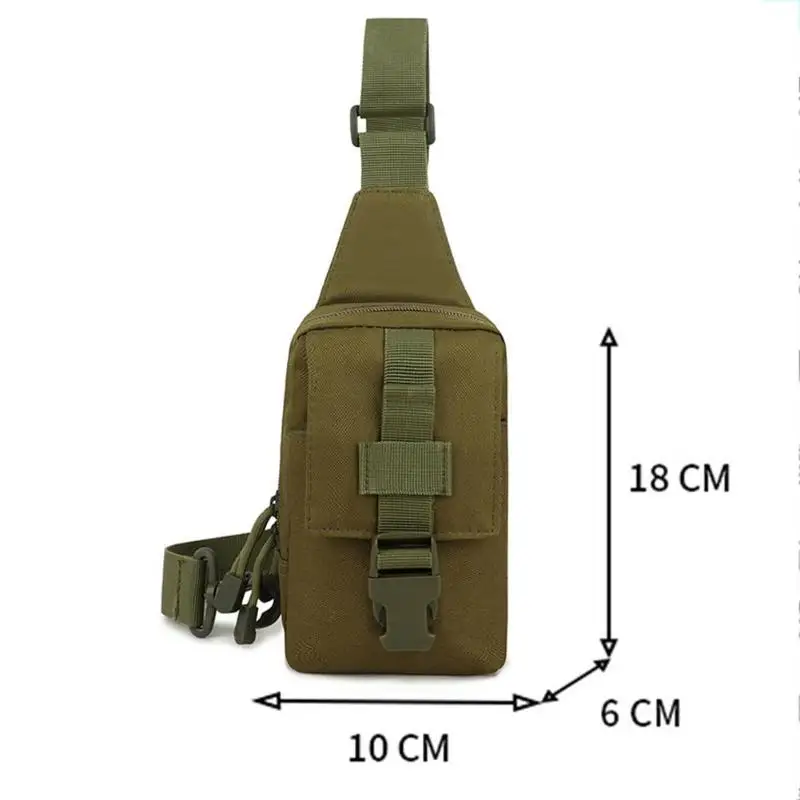 Army Green Прочные уличные сумки нежной текстуры нагрудная сумка нейлон EDC Спорт на открытом воздухе Кемпинг бег Охота одно плечо сумка - Цвет: Army Green