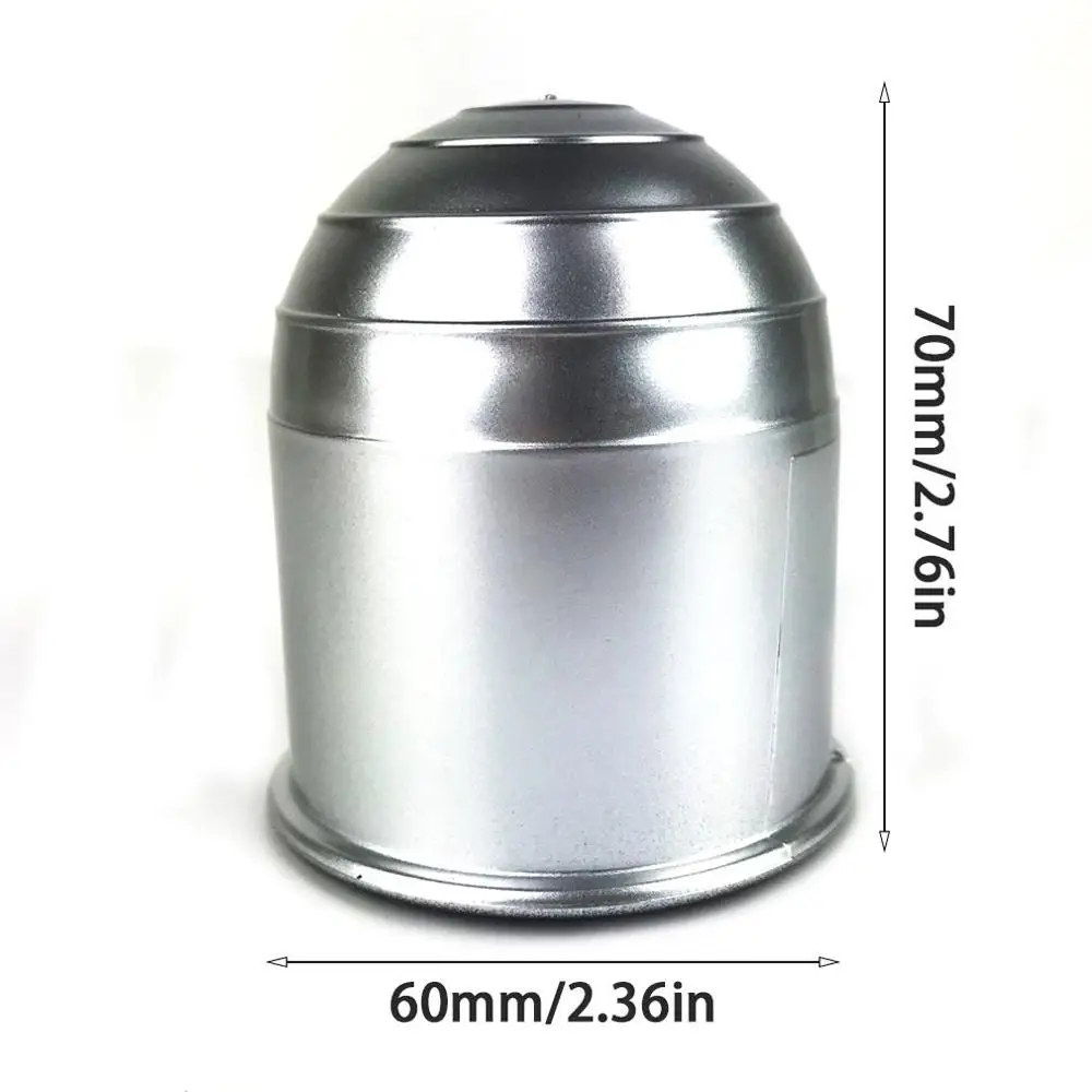 50mm New Vehicle Car Hitch Cover Chrome Plastic Tow Bar Ball Case