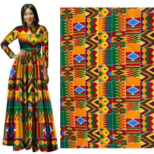 Африканский Анкара принты kente воск tissu хлопок настоящий голландский воск высокое качество Африка швейный материал для вечернего платья 6 ярдов