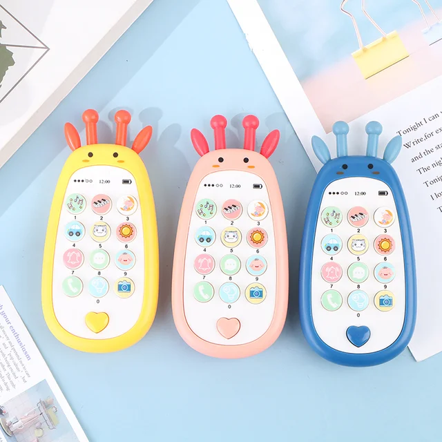Educational Toy Cellphone W/ LED Baby Kid Educational Phone Model Chrismtas Gift Children Mobile Phone Baby Glue Biting Toys 5