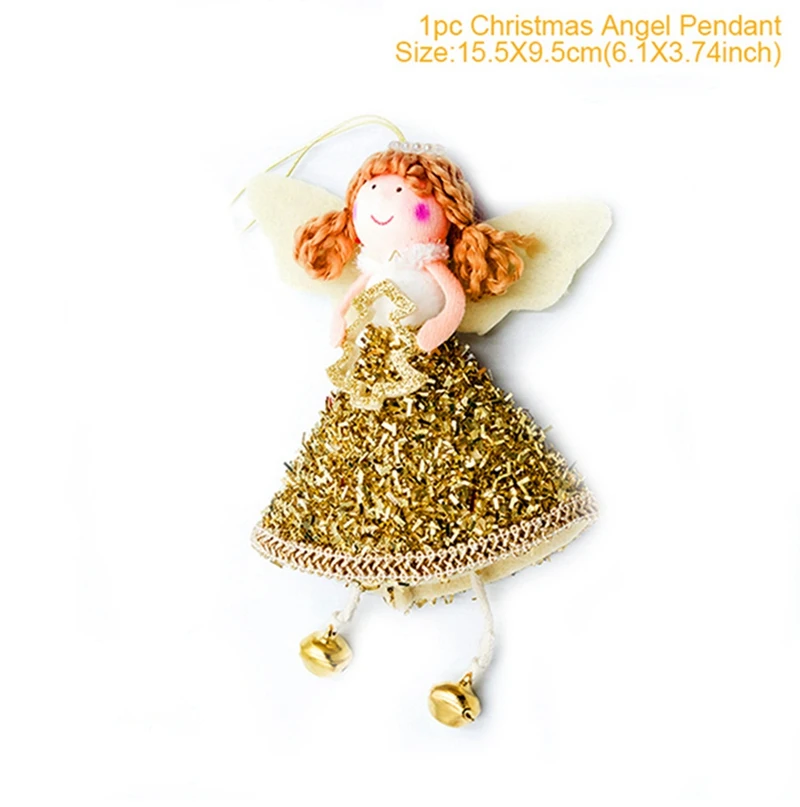 HUIRAN, Рождественская Кукла-ангел, подвеска, елочные украшения для дома,, натальные рождественские украшения, подарок для детей, год - Цвет: Ornament 33