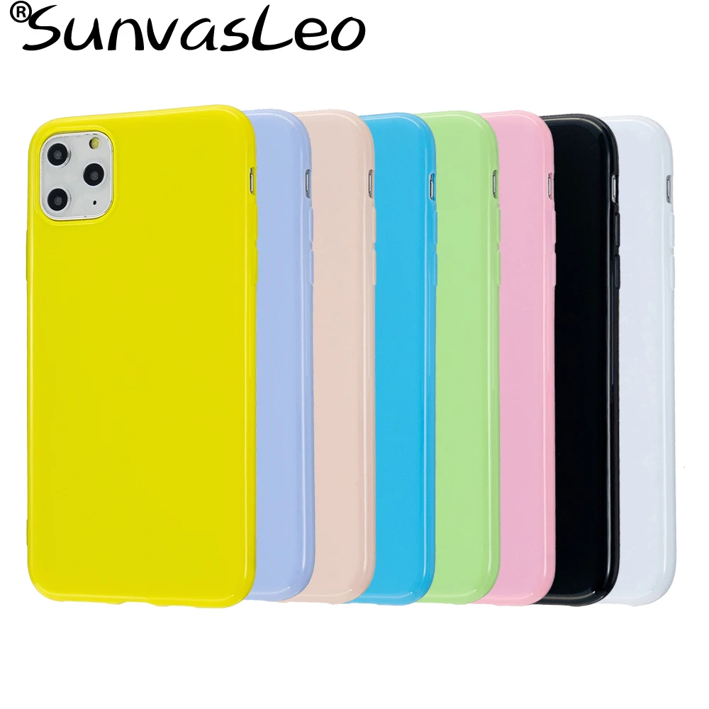 Для iPhone 5 5S SE 6 6s 7 8 Plus X XR XS Max 11 11Pro Pro Pastel разноцветный Яркий глянцевый мягкий ТПУ