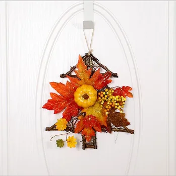 

New Pumpkin Maple Leaf Christmas Tree Pendant Thanksgiving Autumn Color Pumpkin Drop Ornaments Party Holiday Hoom Decoration