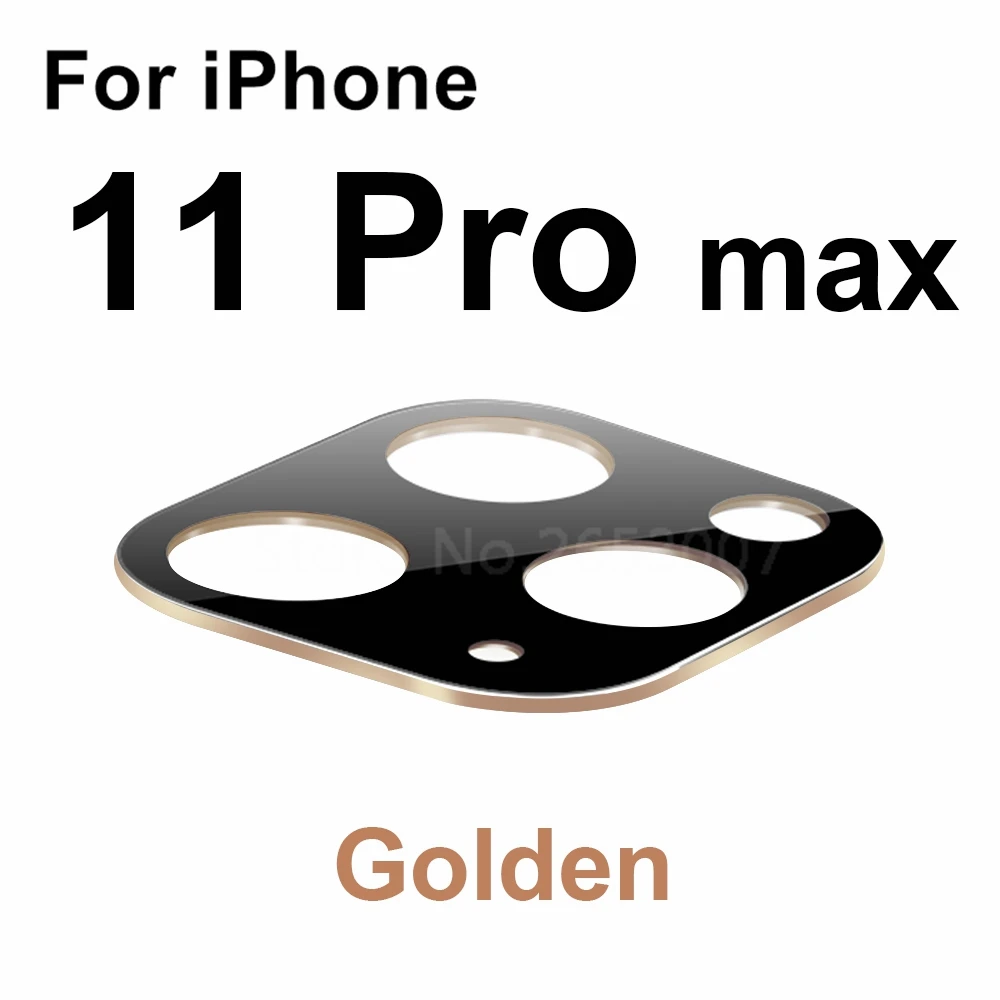 Золотой Чехол для защиты объектива задней камеры для iPhone 11 Pro Max 11 металлический чехол для объектива камеры из титанового сплава для iPhone 11 Pro XS XR XS MAX - Цвет: Золотой