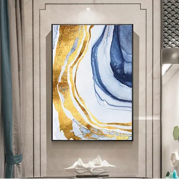 

Abstract Flowing Color Landscape Canvas Painting Poster and Print Modern Decor Wall Art Picture for Living Room Bedroom Unframed