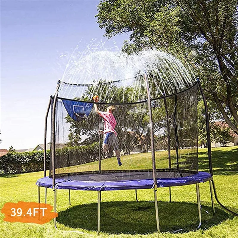 

8M/12M/15M Trampoline Water Sprinkler Fun Durable Safe Summer Games Multifunctional Cooling Pipe Toy for Outdoor Garden Park